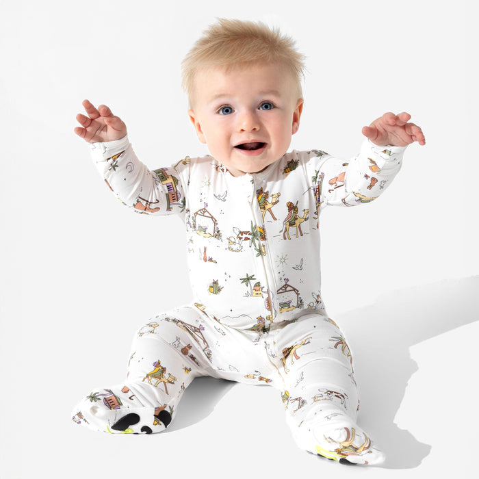 Holy Night Bamboo Convertible Footie
