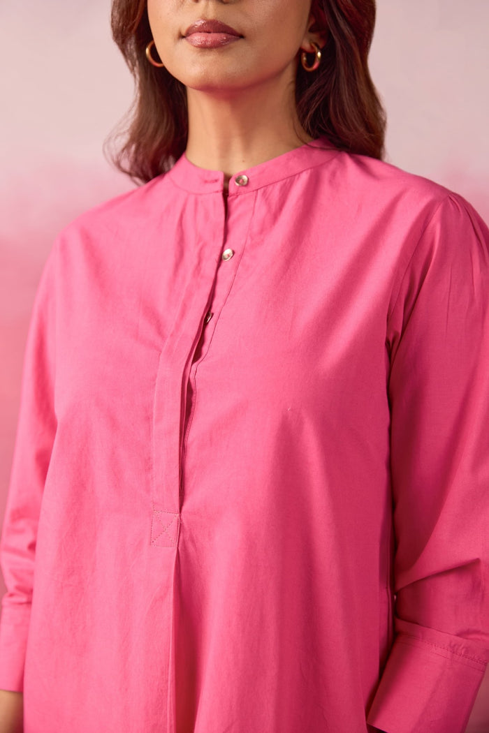 Hot Pink Premium Cotton Co-ord Set - Tara-C-Tara