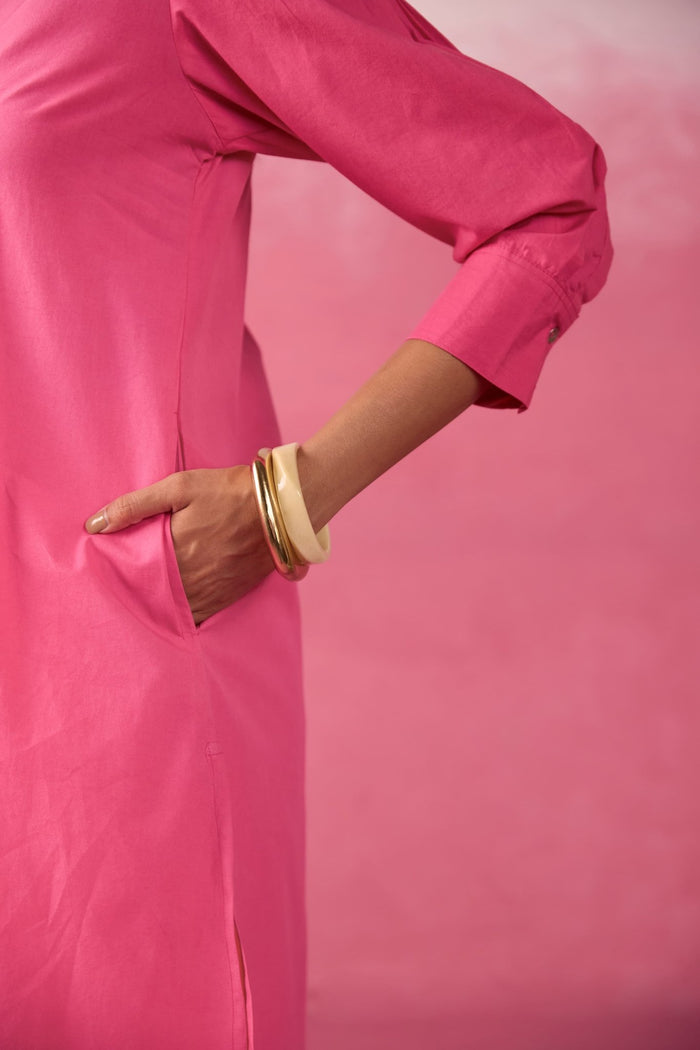 Hot Pink Premium Cotton Co-ord Set - Tara-C-Tara