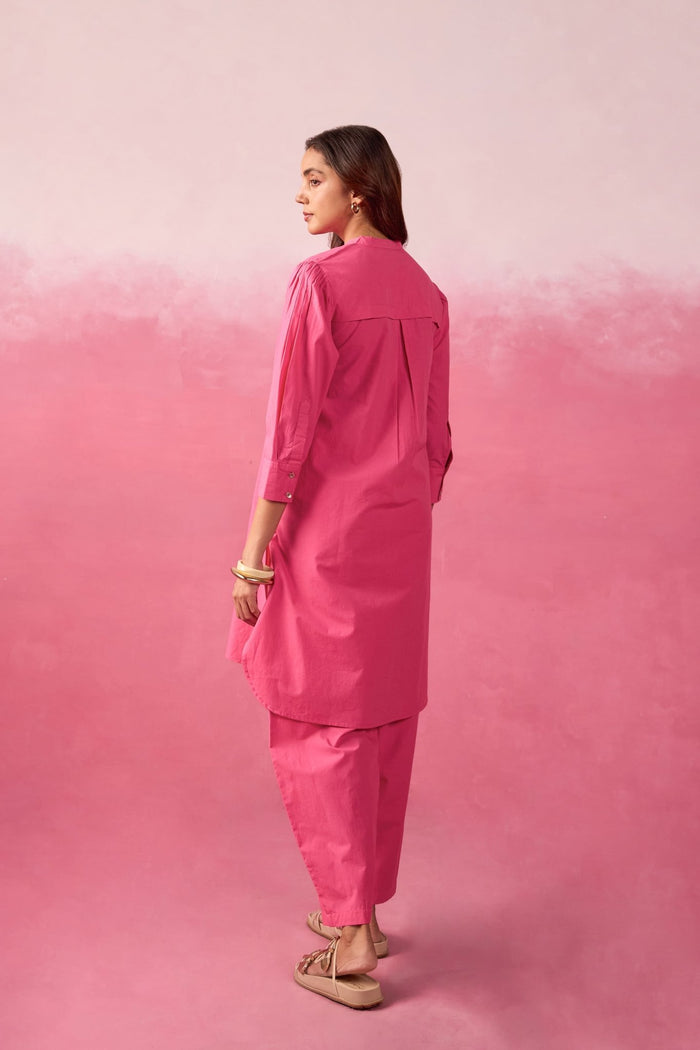 Hot Pink Premium Cotton Co-ord Set - Tara-C-Tara