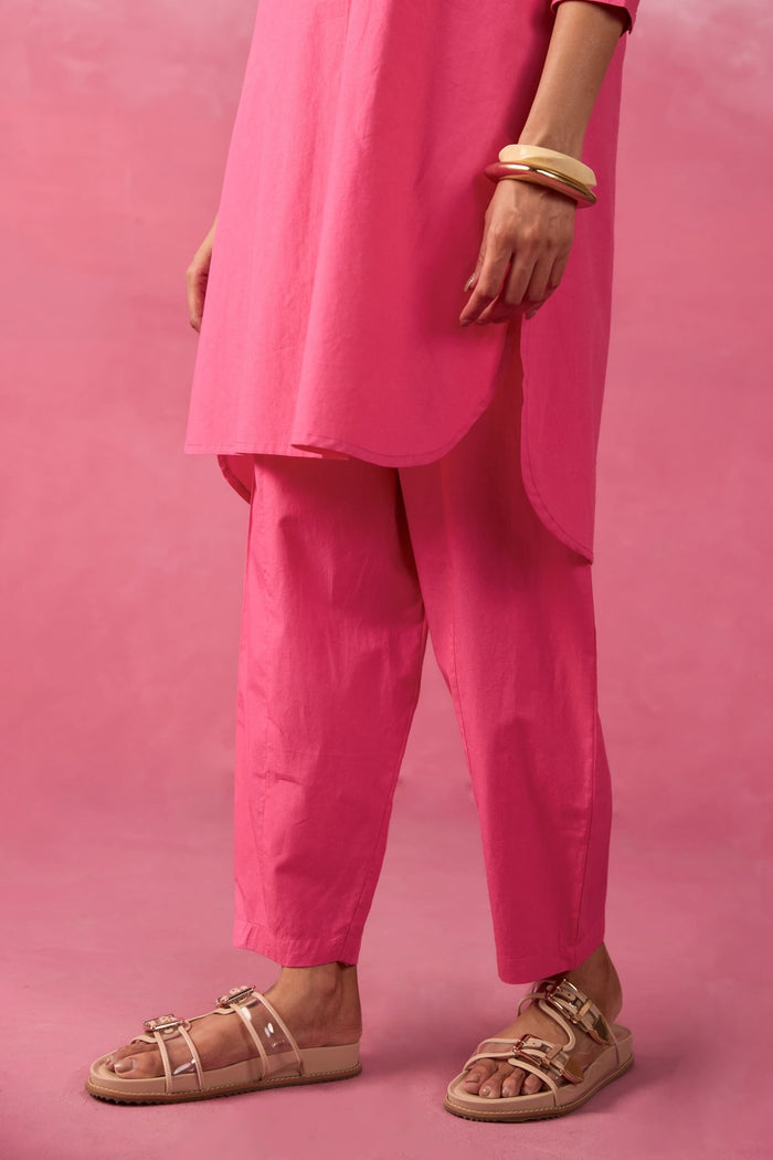 Hot Pink Premium Cotton Co-ord Set - Tara-C-Tara