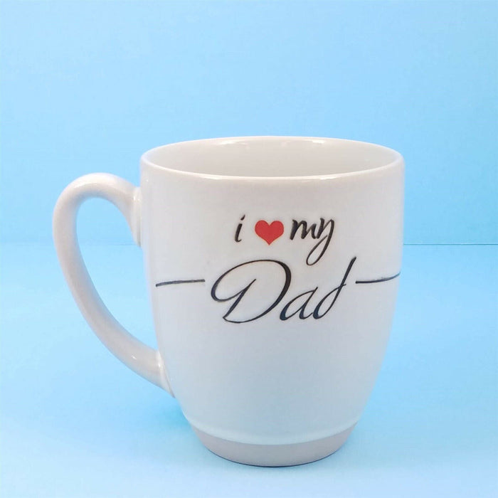 I Love Dad Coffee Mug Ceramic White Tea Cup 17oz by Blue Sky 483ml