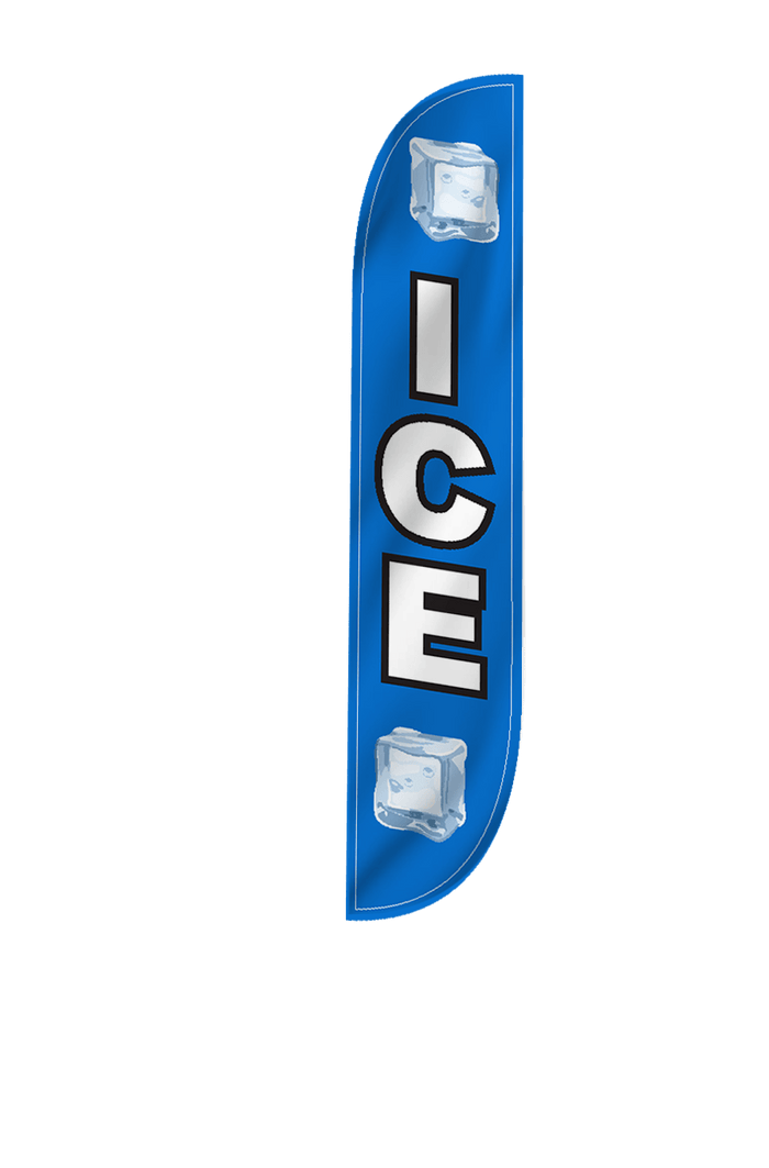 Ice Feather Flag Blue