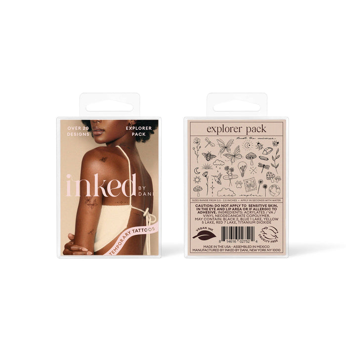 INKED BY DANI Explorer Temporary Tattoo Pack