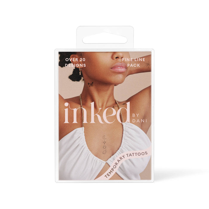 INKED BY DANI Fine Line Temporary Tattoo Pack