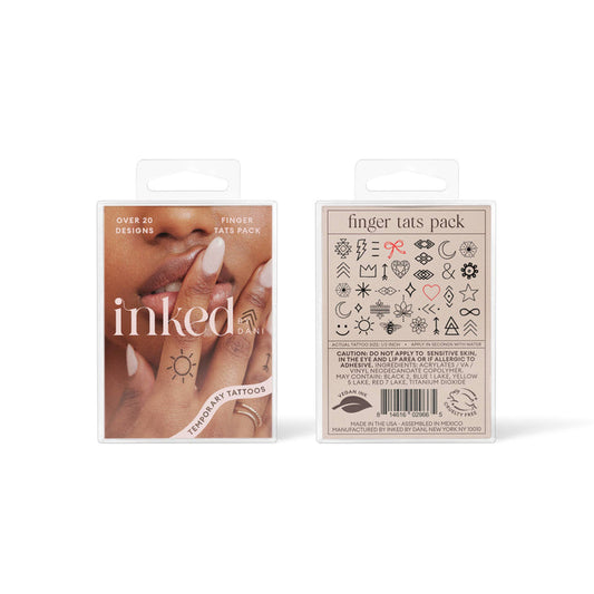 INKED BY DANI Finger Tats Temporary Tattoo Pack