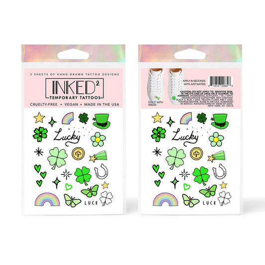 INKED BY DANI Lucky Temporary Tattoo Pack