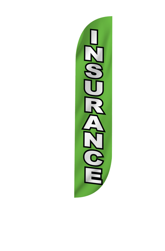 Insurance Feather Flag Green
