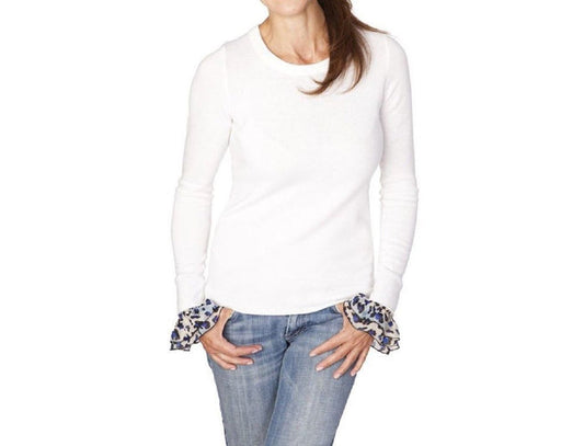 Invisibelt Blue Leopard Ruffle Cuff