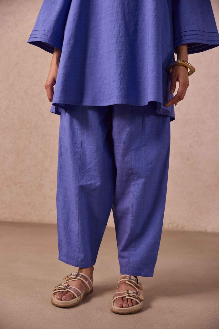 Iris Solid Check Cotton Coord Set - Tara - C - Tara