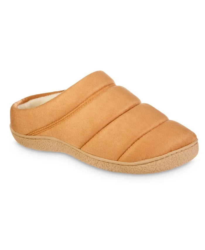 isotoner Advanced Memory Foam Microsuede Puffer Comfort Hoodback Slippers 96019