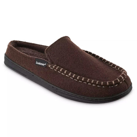 isotoner Faux Woolen Grady Moccasin Hoodback Men's Slippers - 92297