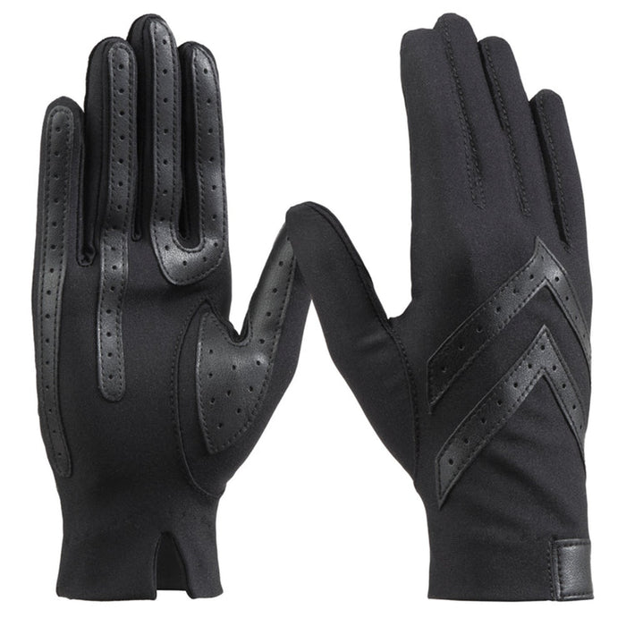 isotoner Women's Spandex Shortie Glove with Chevron Detail - A30101