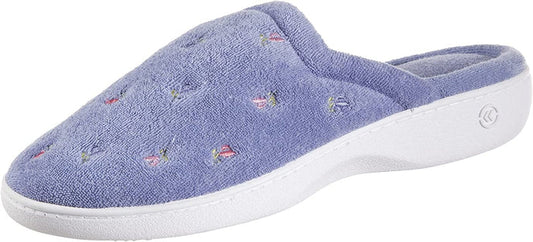 Isotoner Women's Terry Slip on Clog Slipper with Memory Foam - 96005
