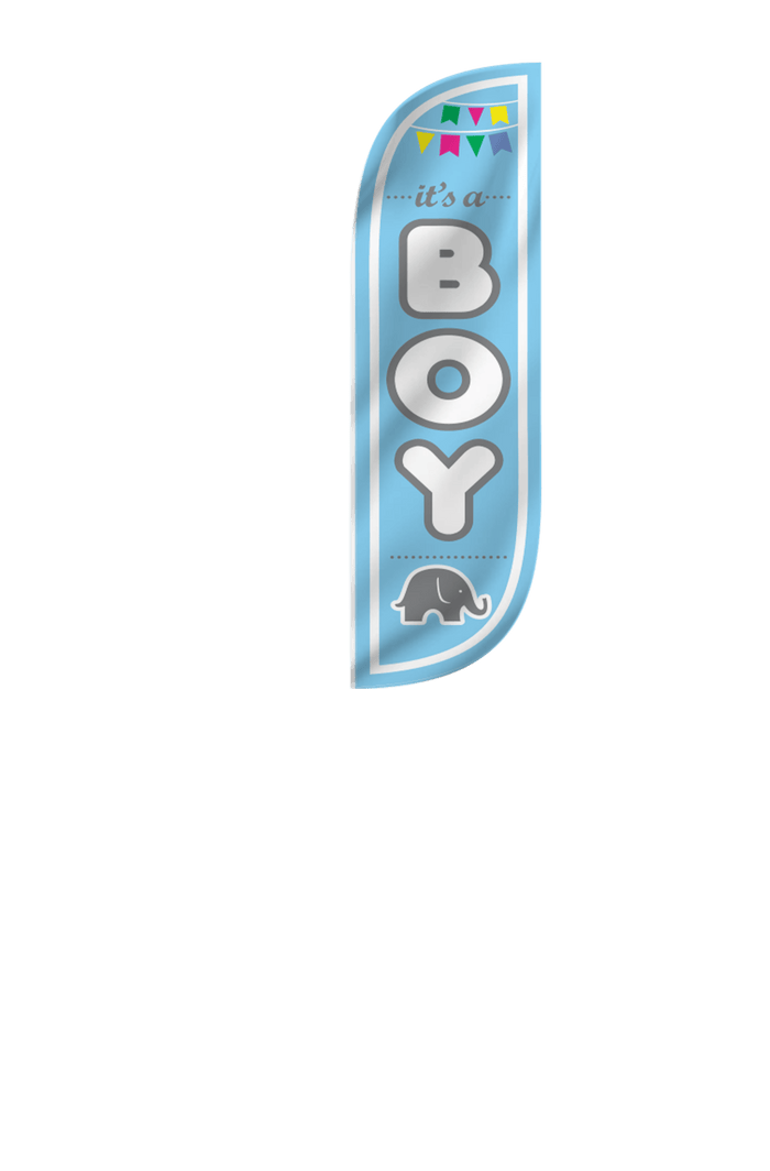 It's A Boy Feather Flag - 5ft