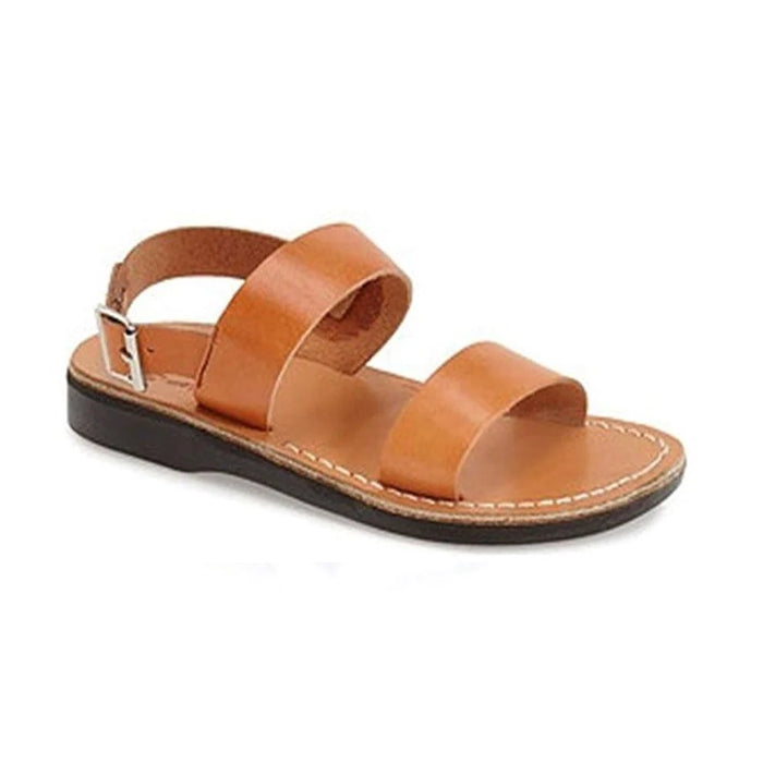 Jerusalem Sandals Golan Leather Slingback Flat Sandal