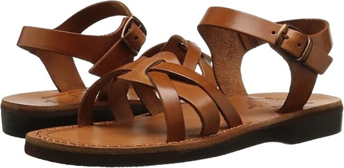 Jerusalem Sandals Miriam Women's Leather Slingback Buckle Sandal