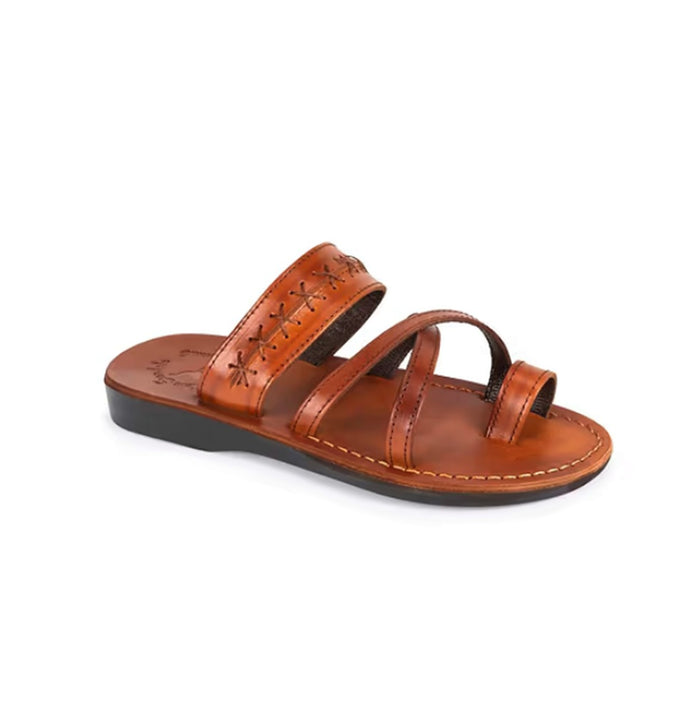 Jerusalem Sandals Rachel Women's Leather Criss Cross Sandals