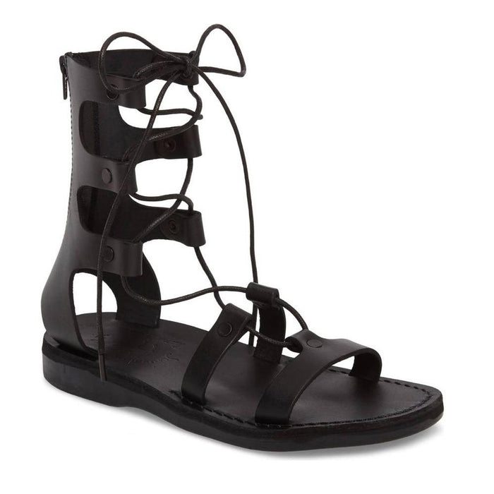 Jerusalem Women's Leather Gladiator Lace Up Sandal - Rebecca