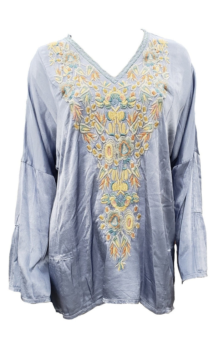 Johnny Was Birdy Satin Blouse - B14318-D
