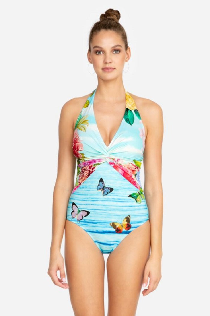 Johnny Was Costa Azul Twist One Piece Swimsuit - CSW9321-M