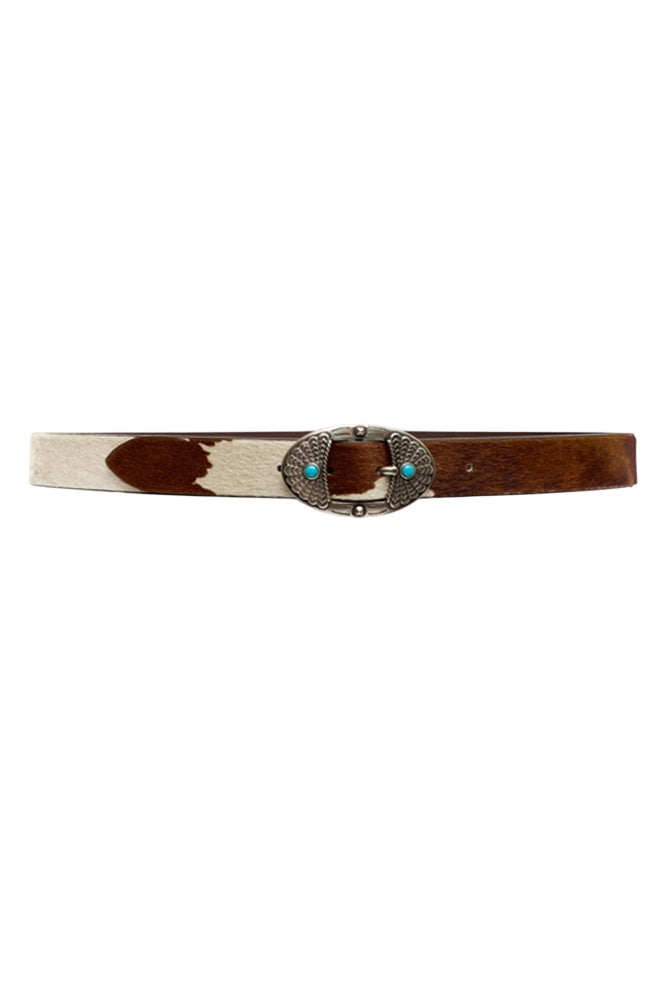 Johnny Was Cow Maculato Italian Calf Hair Belt - RB6126-7