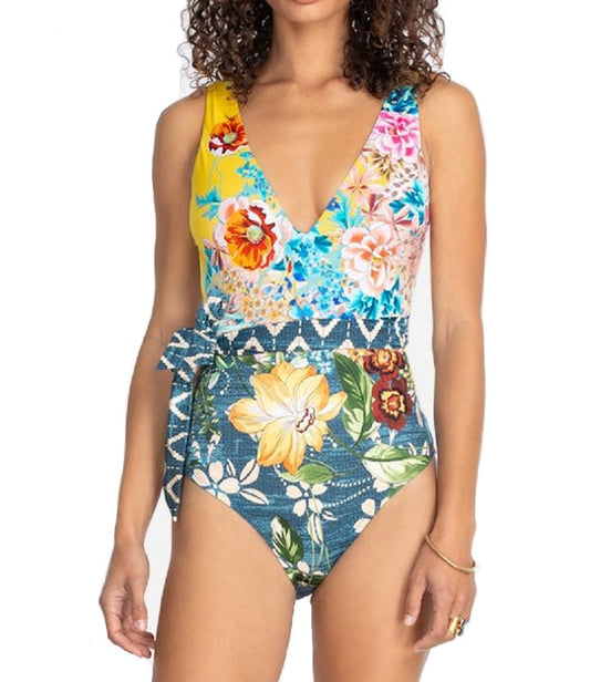 Johnny Was Nessa Tie Front One Piece Swimsuit - CSW4621-Y
