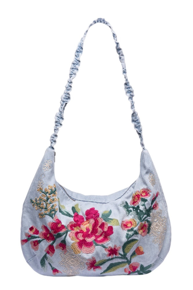Johnny Was Ruched Strap Crossbody Bag - W01326-1
