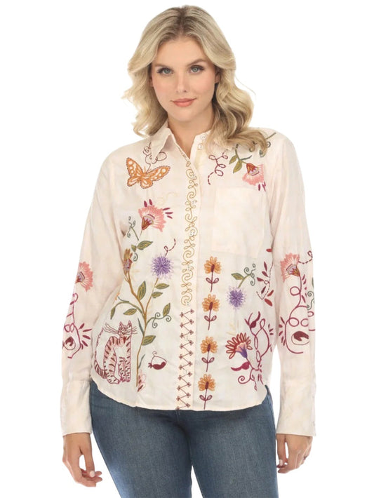 Johnny Was Toni Relaxed Plaid Pocket Shirt - W13923-6