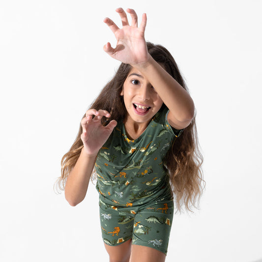Jurassic Park: Safari Bamboo Kids Pajama Short Set