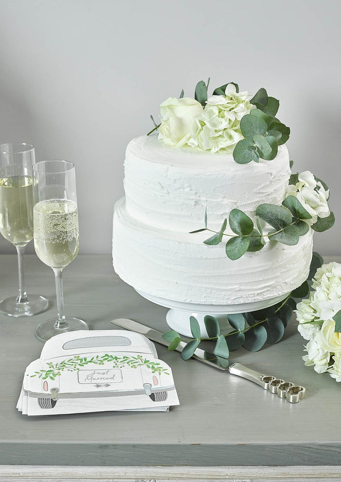 Just Married Shaped Napkins
