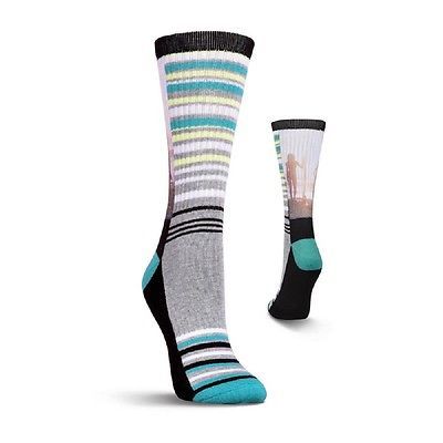 K. Bell KurB Women's Sunset Surf Sub Crew Socks One Size - KRW16H031-01
