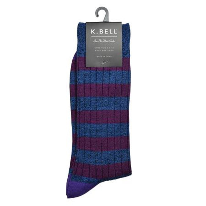 K. Bell Men's Rugby Marled Crew Socks One Size - 68136M