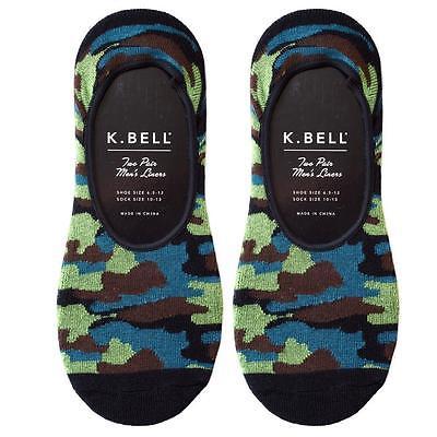 K. Bell Men's Traditional Camo Liner Socks Black One Size - KSMS15B092-01
