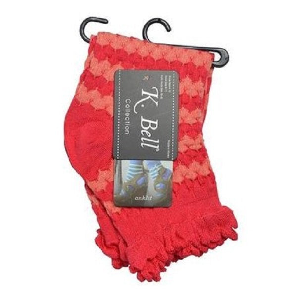 K. Bell Textured Stripe Anklet Socks One Size - 67958