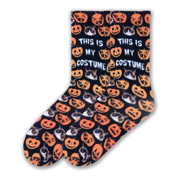 K. Bell Women's Grumpy Cat This Is My Costume Crew Socks - GCWF16H015-01