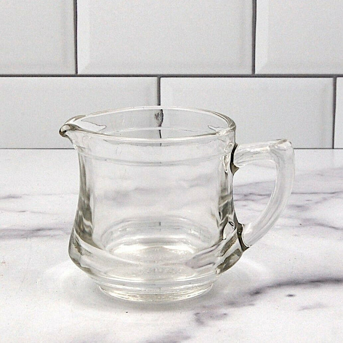 Kelloggs Correct Cereal Clear Glass Creamer Pitcher Set of 2 Individual Servers