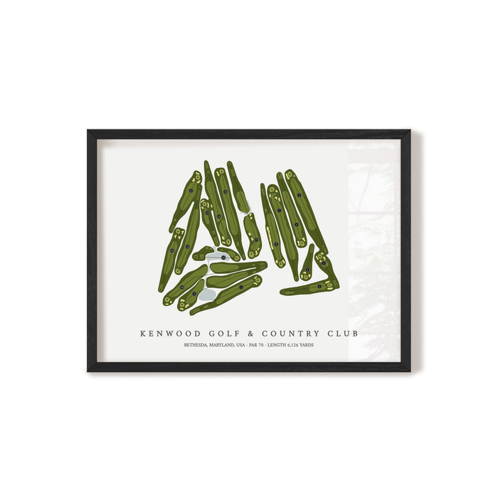 Kenwood Golf & Country Club | Golf Course Map | Black Frame