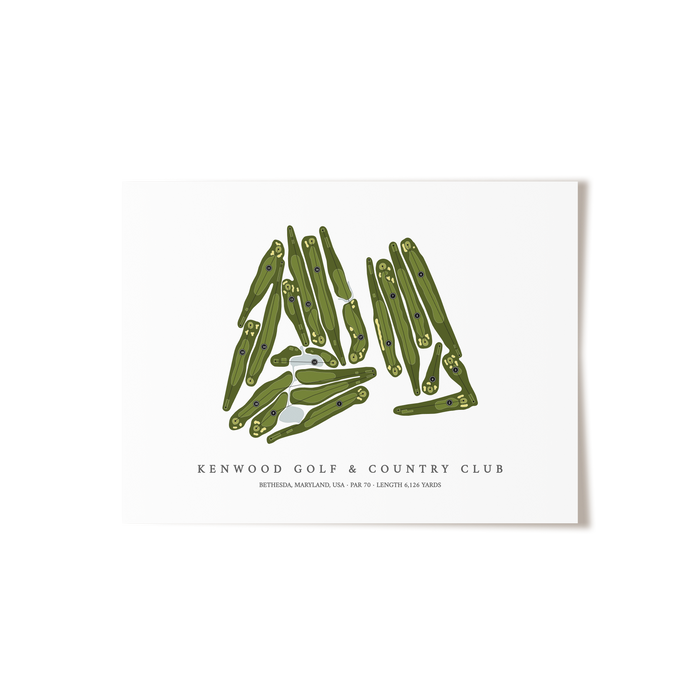 Kenwood Golf & Country Club | Golf Course Map | Unframed