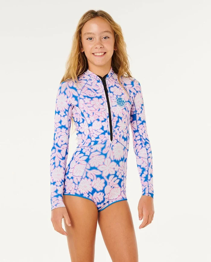 Kids G-Bomb 1.5mm Long Sleeve Front-Zip Spring Wetsuit front view