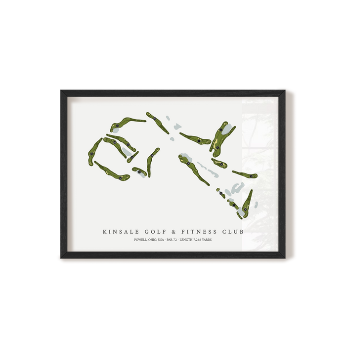 Kinsale Golf & Fitness Club | Golf Course Map | Black Frame