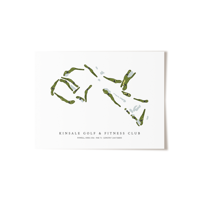 Kinsale Golf & Fitness Club | Golf Course Map | Unframed