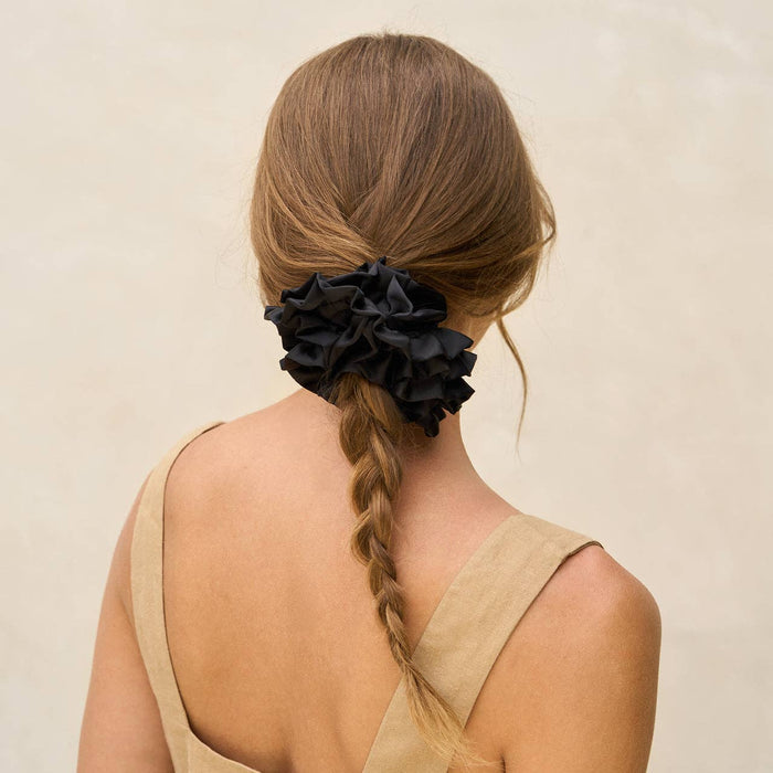 KITSCH Black Ruffle Scrunchie