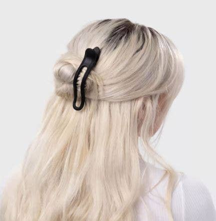 KITSCH Flat Lay Claw Clip 2pc Curved - Black & Tort