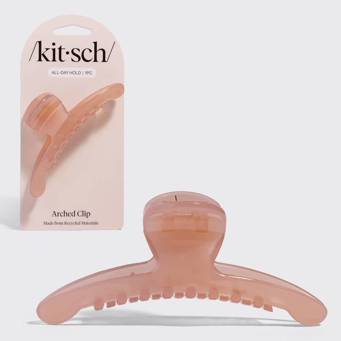 KITSCH Recycled Plastic Large Arched Clip - Soft Pink
