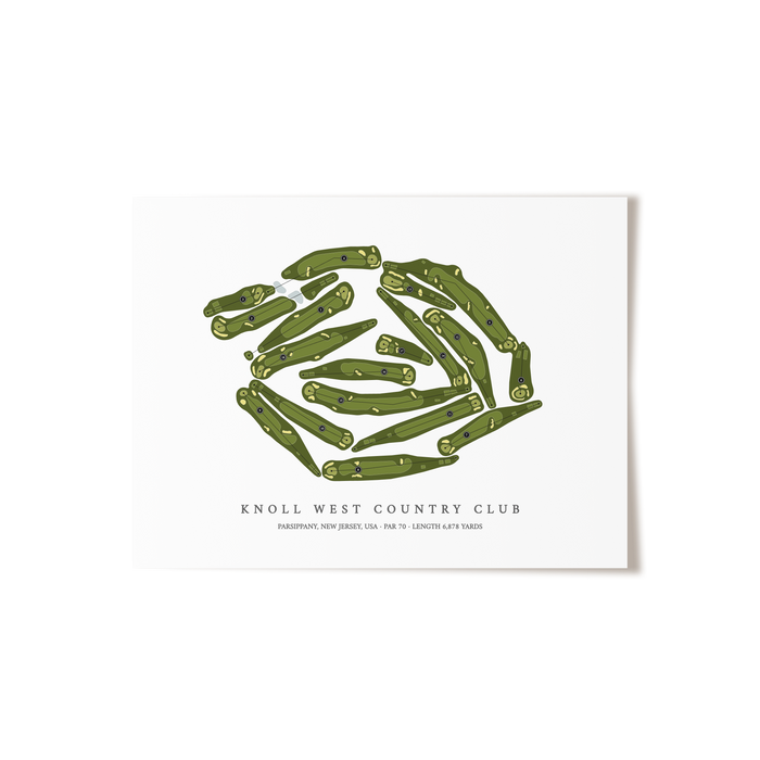 Knoll West Country Club | Golf Course Map | Unframed