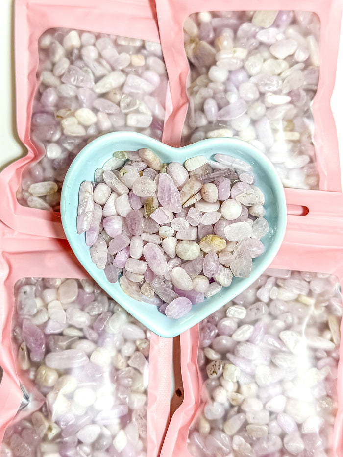 Kunzite Crystal Chip Bag