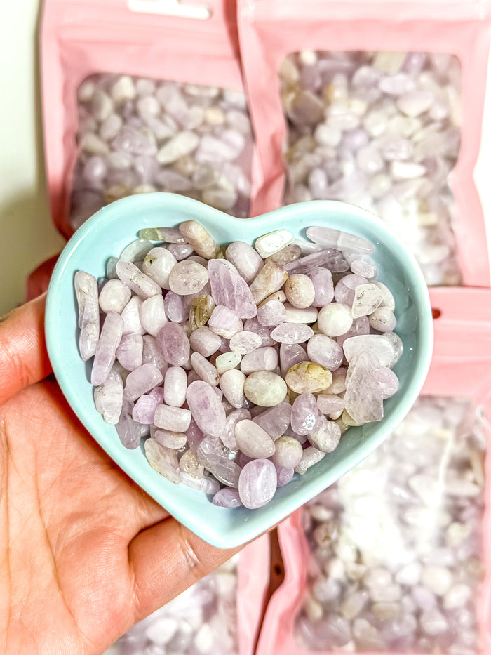 Kunzite Crystal Chip Bag