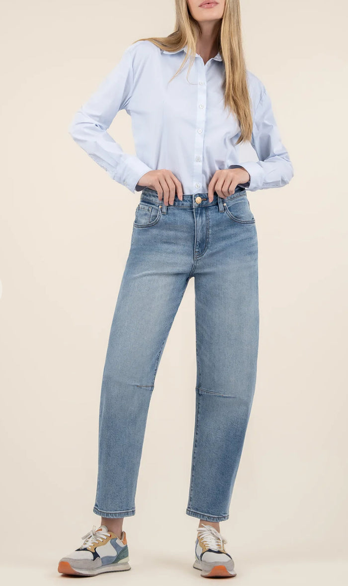 KUT ASHLEY HIGH RISE SLOUCHY BARREL STRAIGHT LEG