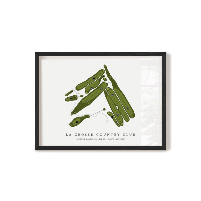 La Crosse Country Club | Golf Course Map | Black Frame